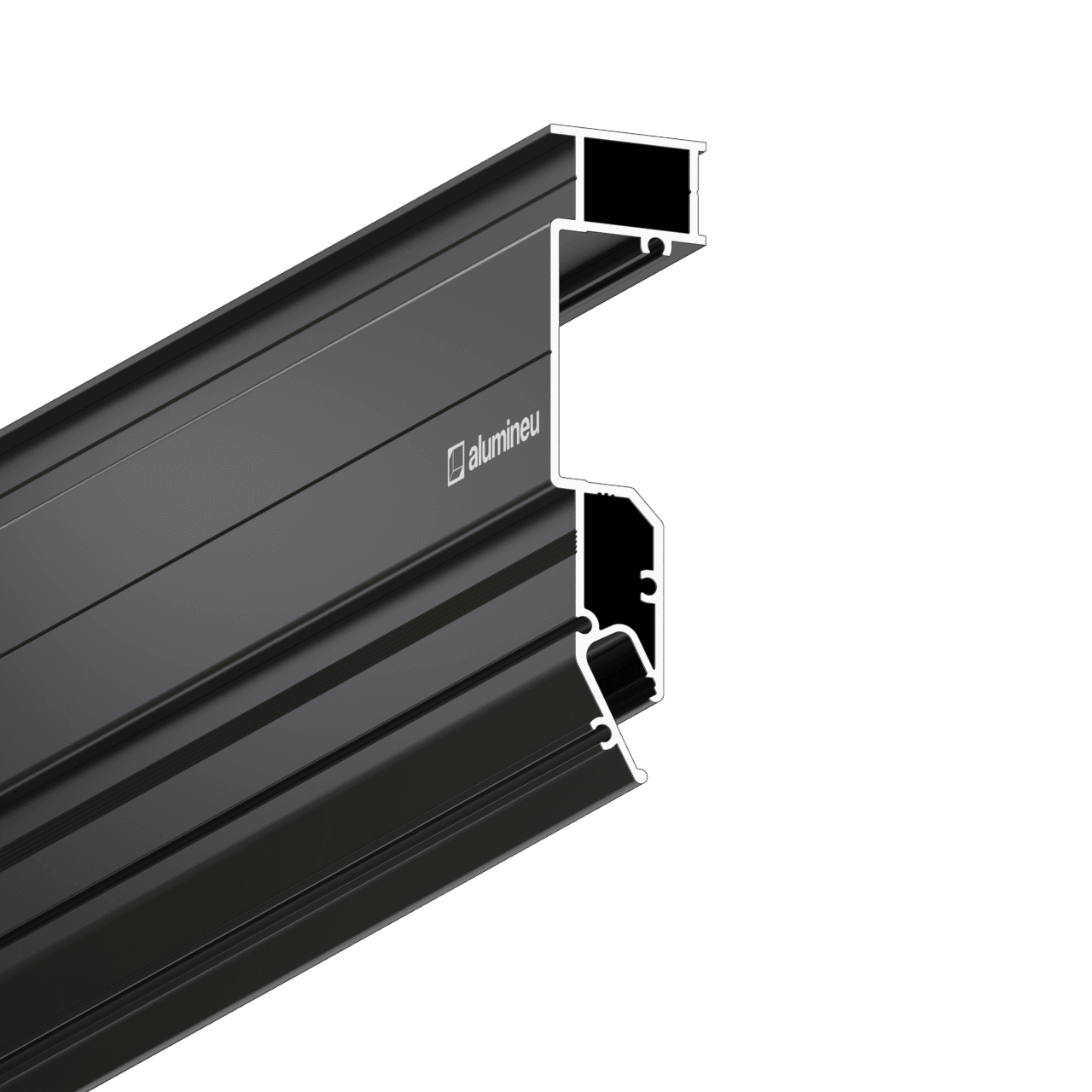 Close-up INVISIA X207, schaduwvoegprofiel, Zwart mat, 7,5 mm