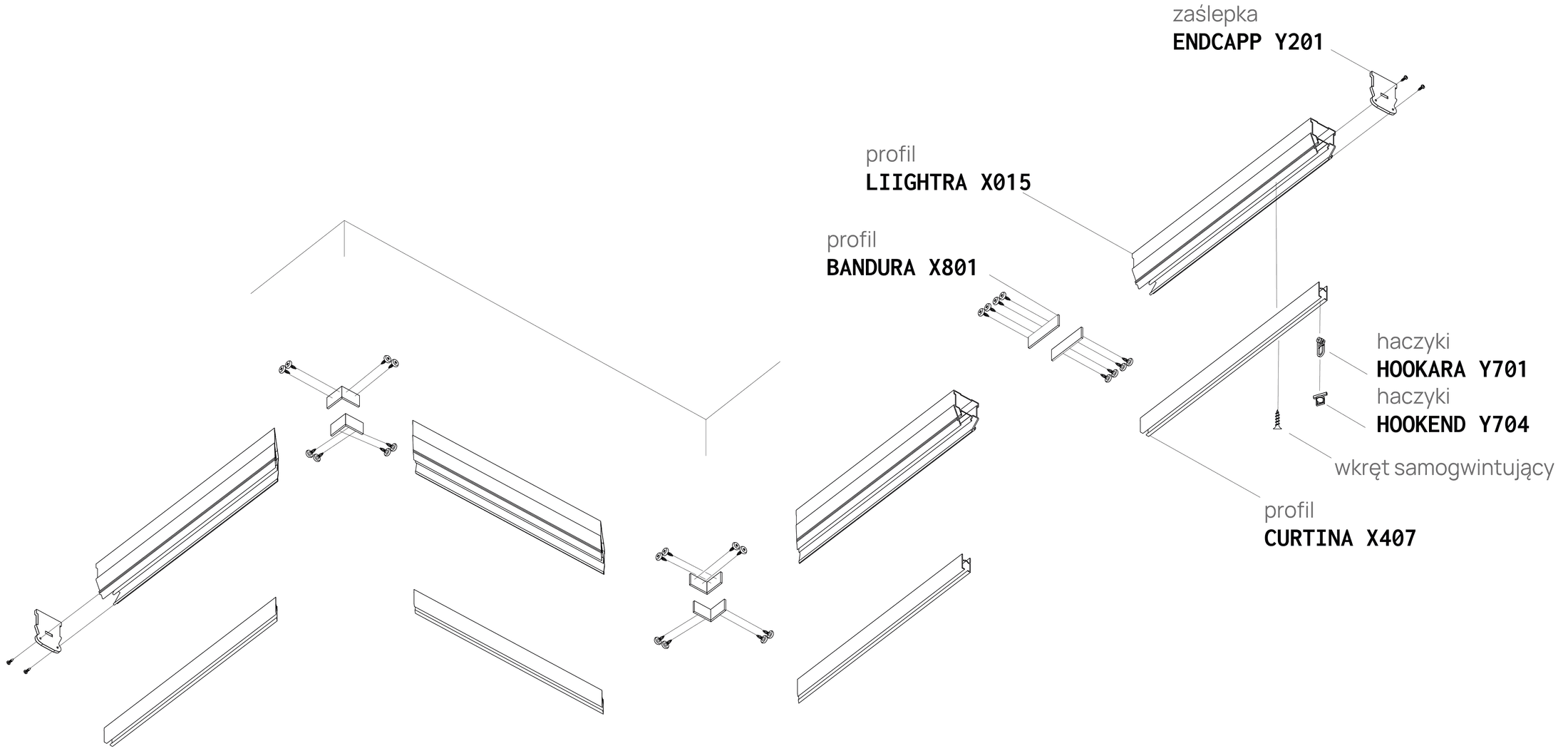 Montageschema CURTINA X407