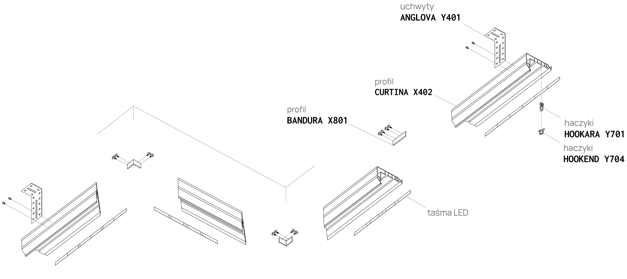 Montageschema CURTINA X402