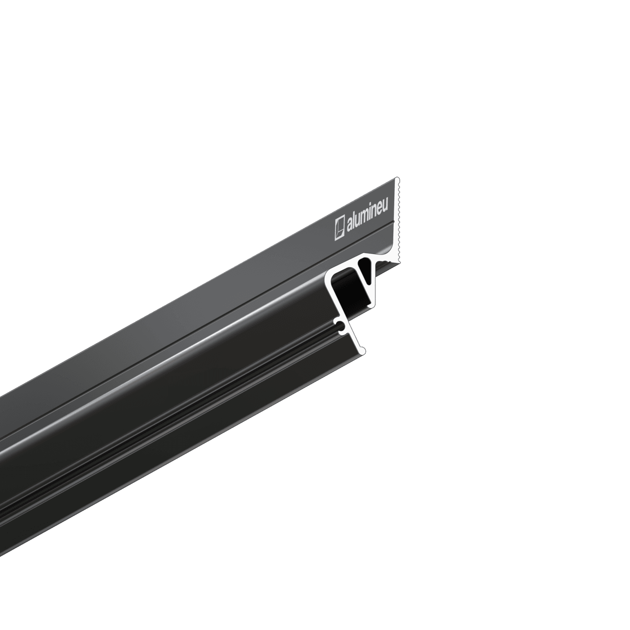 Close-up INVISIA X205, schaduwvoegprofiel, Zwart mat, 7,7 mm