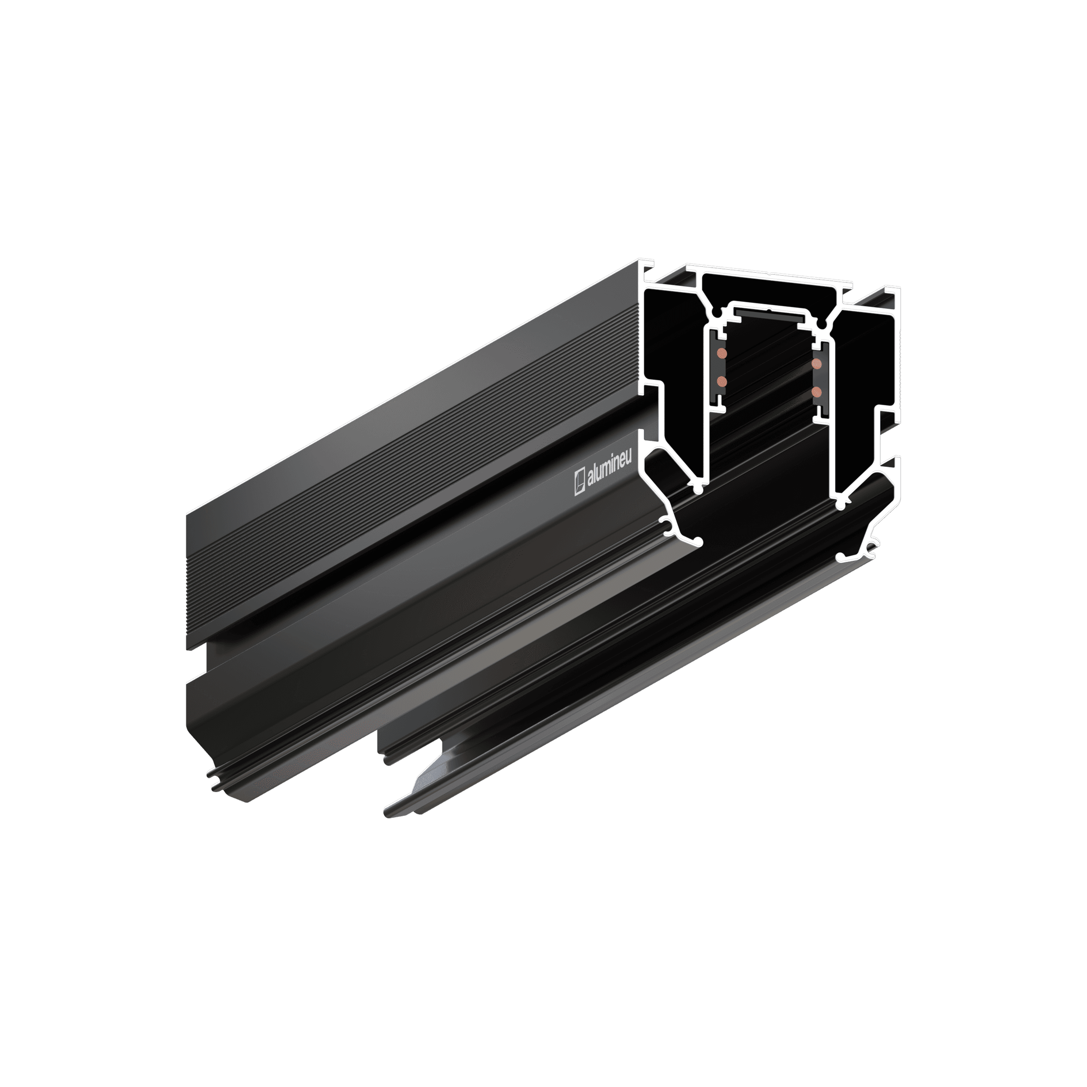 MAGTRAK X508 magneetrail voor spanplafonds, Zwart mat