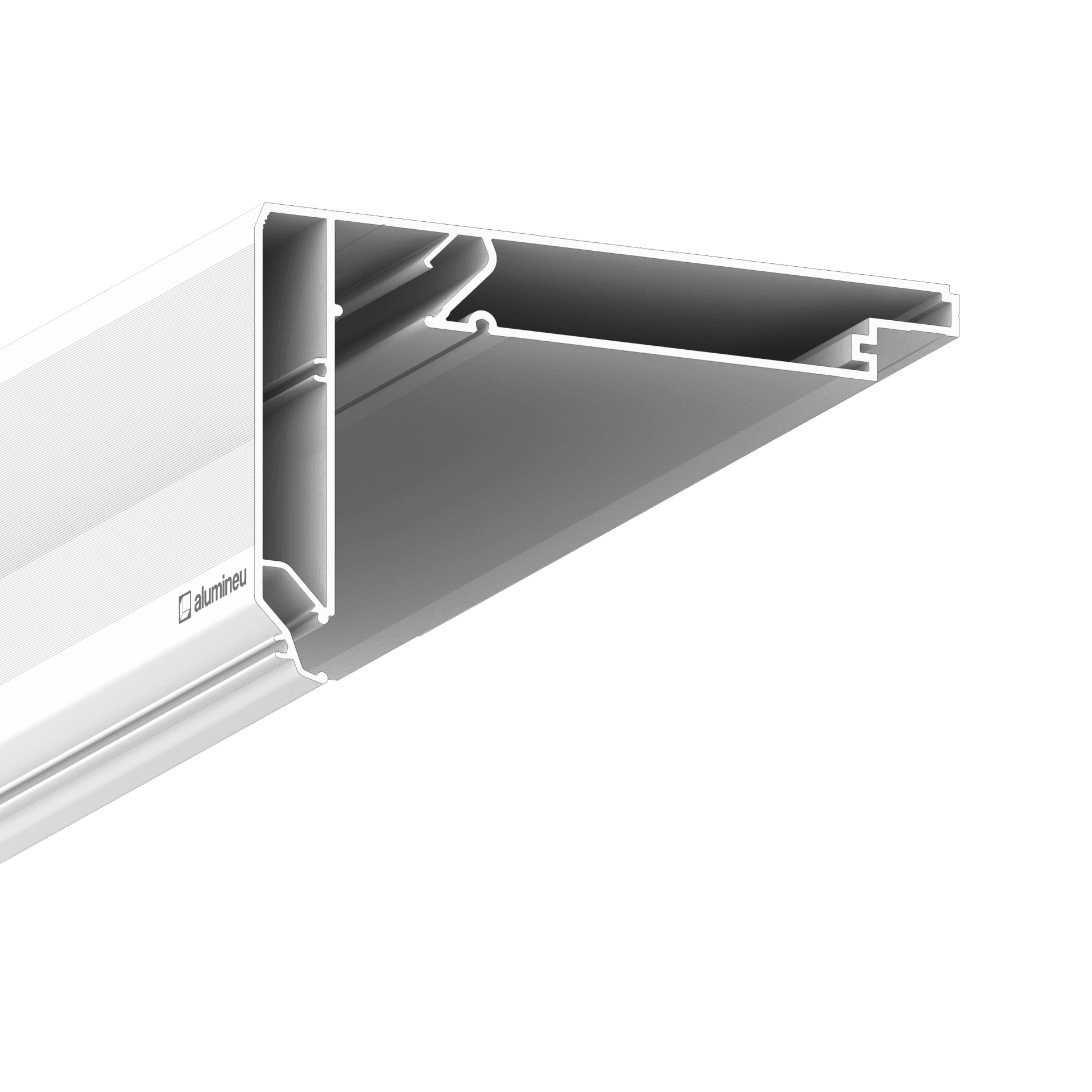 Close-up CURTINA X410, gordijnprofiel, Wit mat
